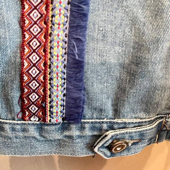 Boom Boom Jeans Denim Jacket Sz Med. 5-Button Front 2 Pockets S1151-400 - Picture 6 of 12